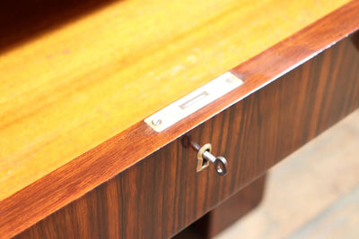 Italian Art Deco Desk in Macassar Ebony