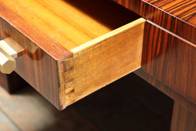 Italian Art Deco Desk in Macassar Ebony