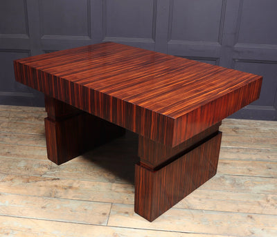 Italian Art Deco Desk in Macassar Ebony