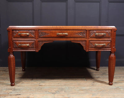 French Art Deco Desk in Pomelle Sapele