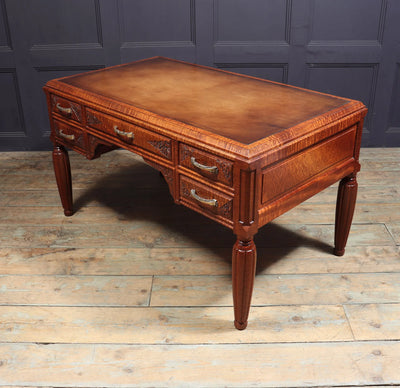 French Art Deco Desk in Pomelle Sapele