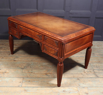 French Art Deco Desk in Pomelle Sapele