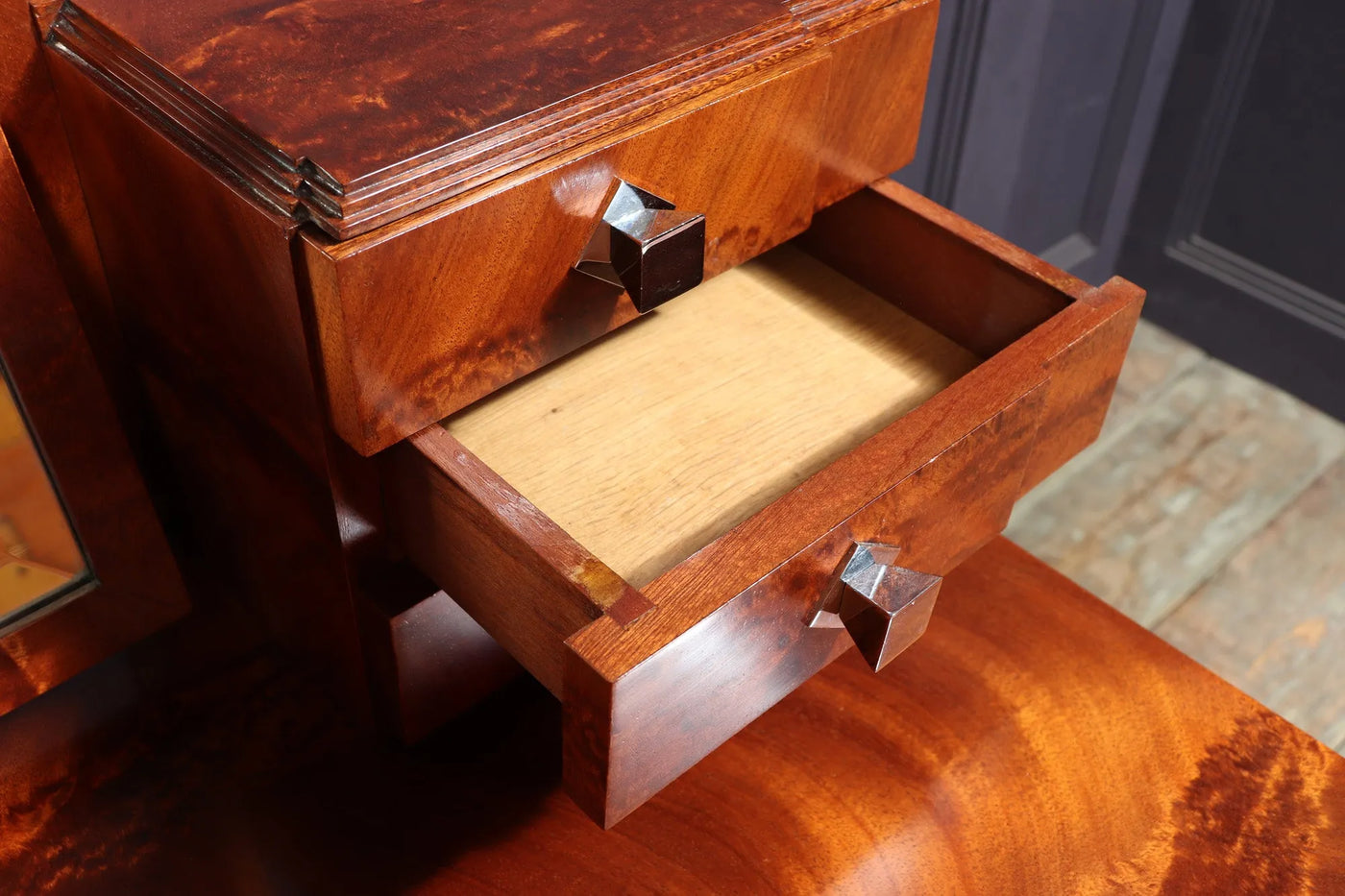 French Art Deco Dressing Table in  Walnut