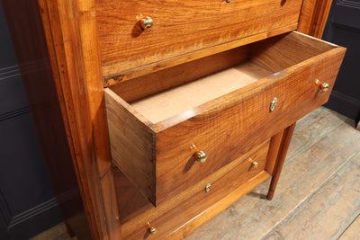 French Art Deco Tall Walnut Chest of Drawers