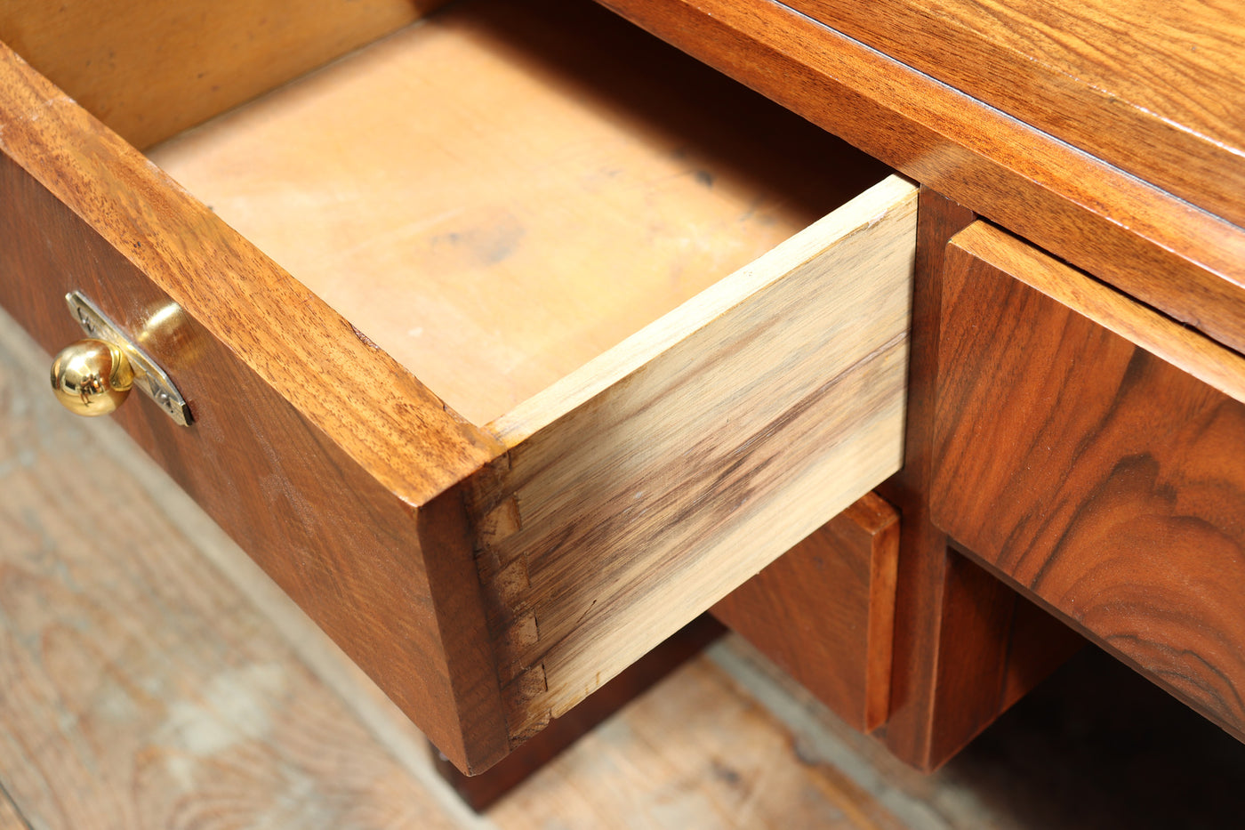 French Art Deco Walnut Desk