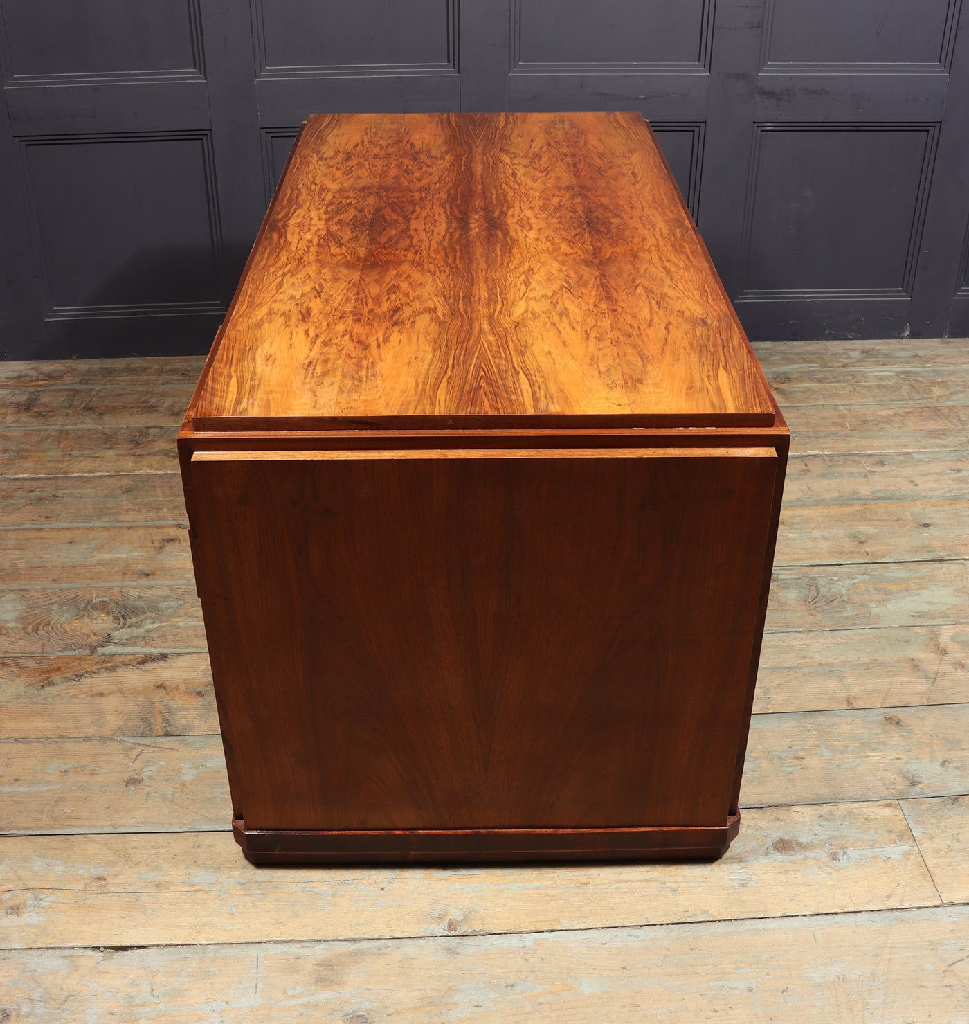 French Art Deco Walnut Desk