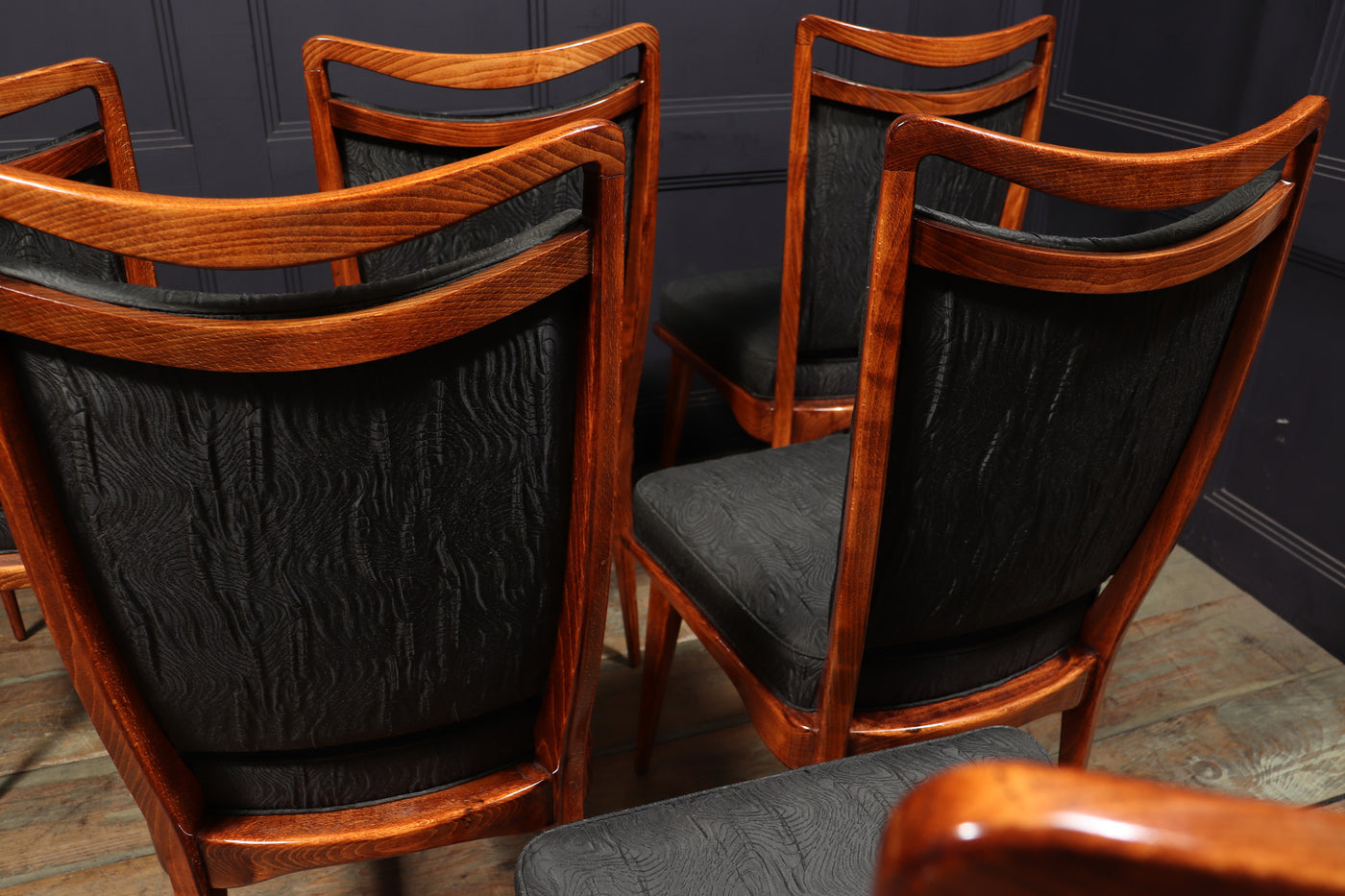 Set of six Mid Century French Dining Chairs