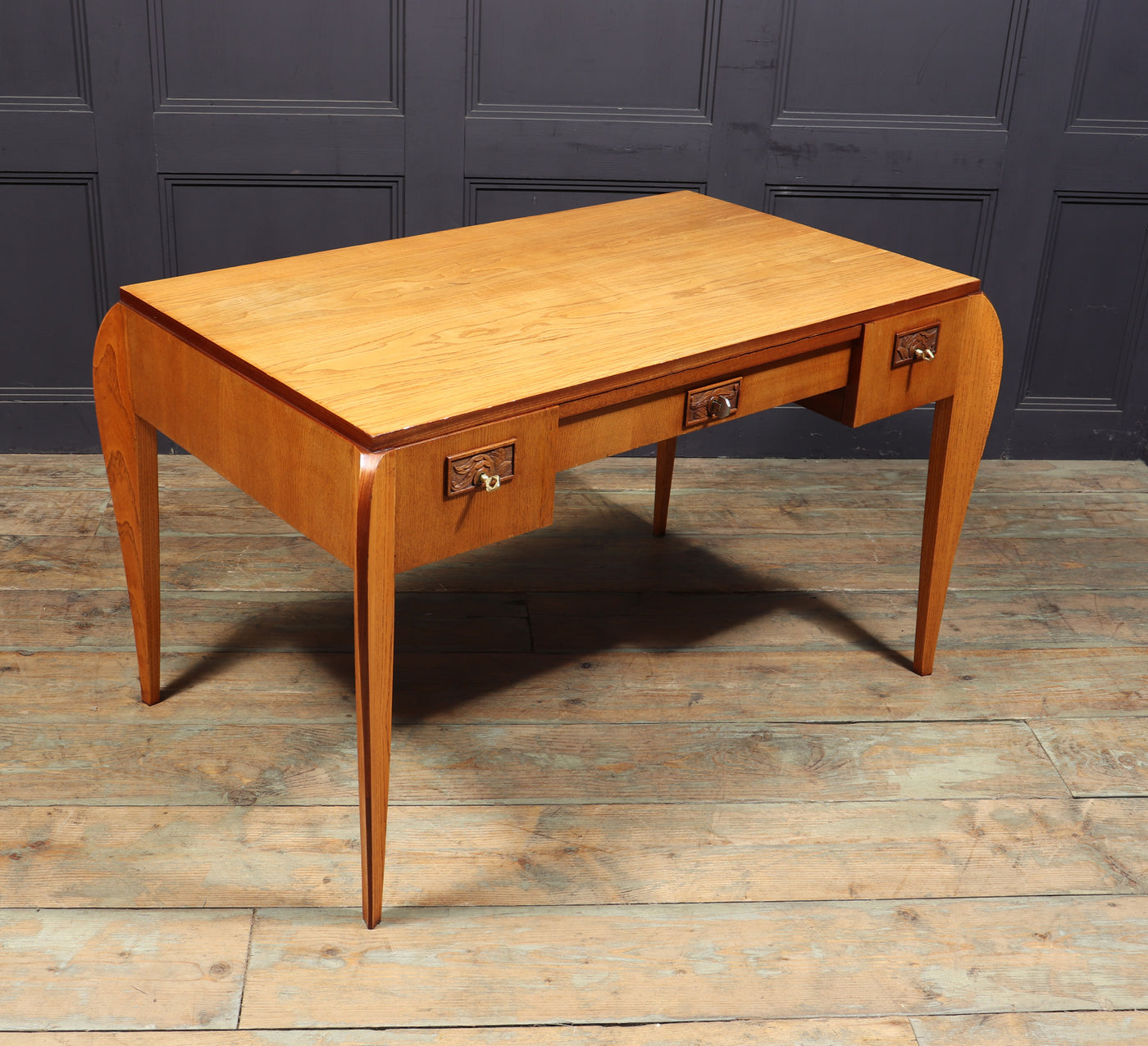 French Art Deco Desk in Oak