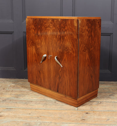 French Art Deco Walnut Office Cabinet