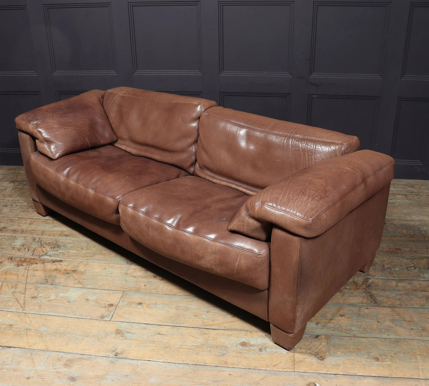 A Brown leather DS17 Sofa by DeSede