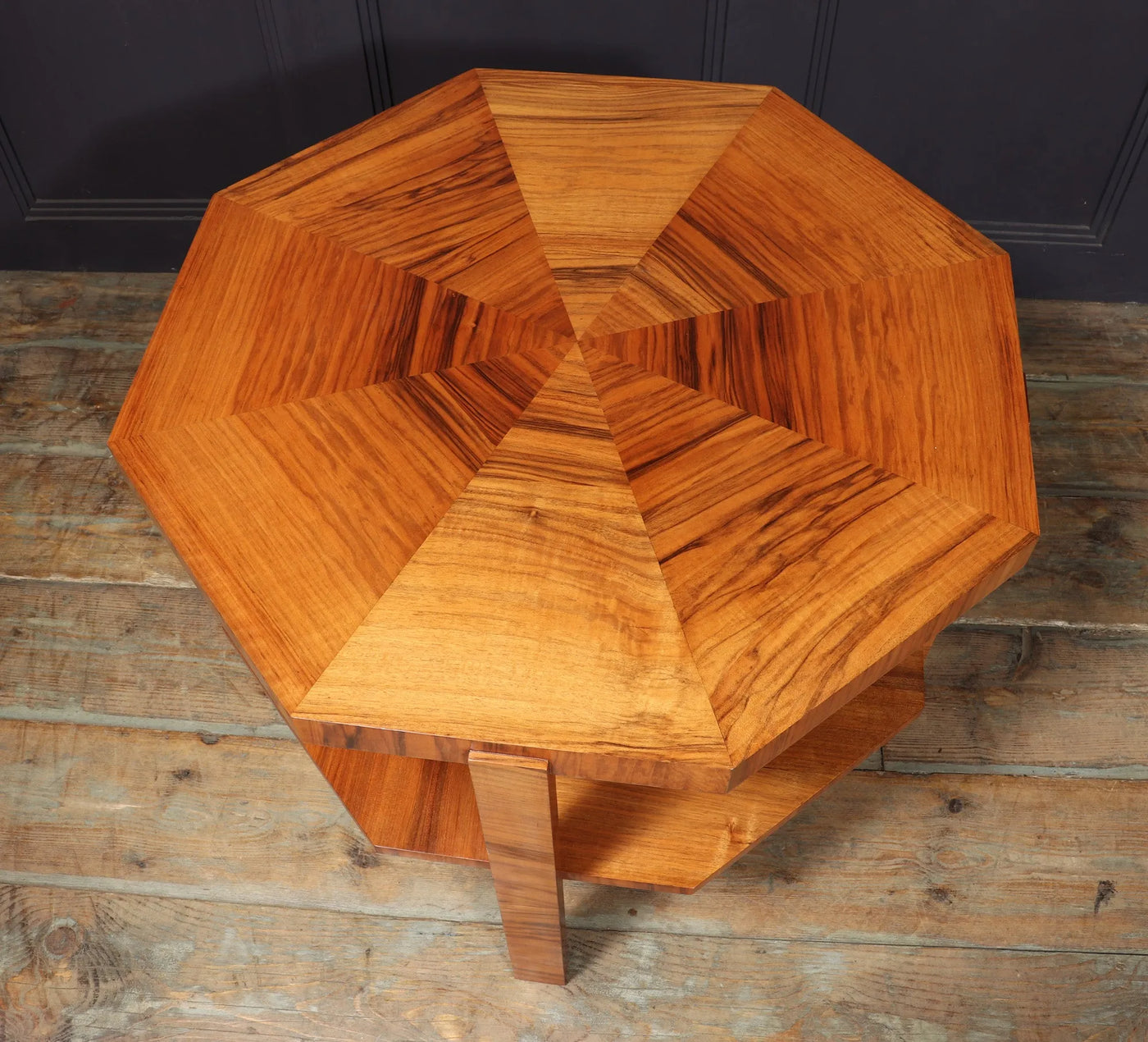 A French Art Deco Octagonal Coffee Table in Walnut