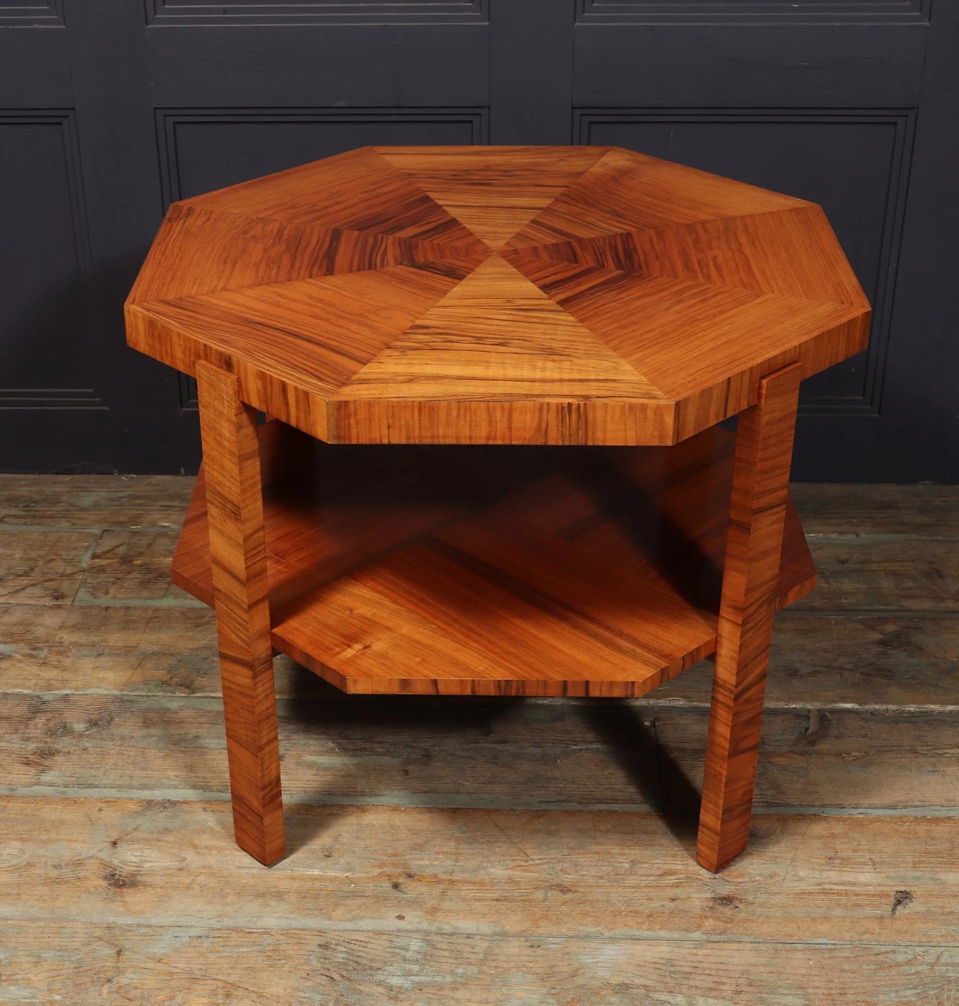 A French Art Deco Octagonal Coffee Table in Walnut