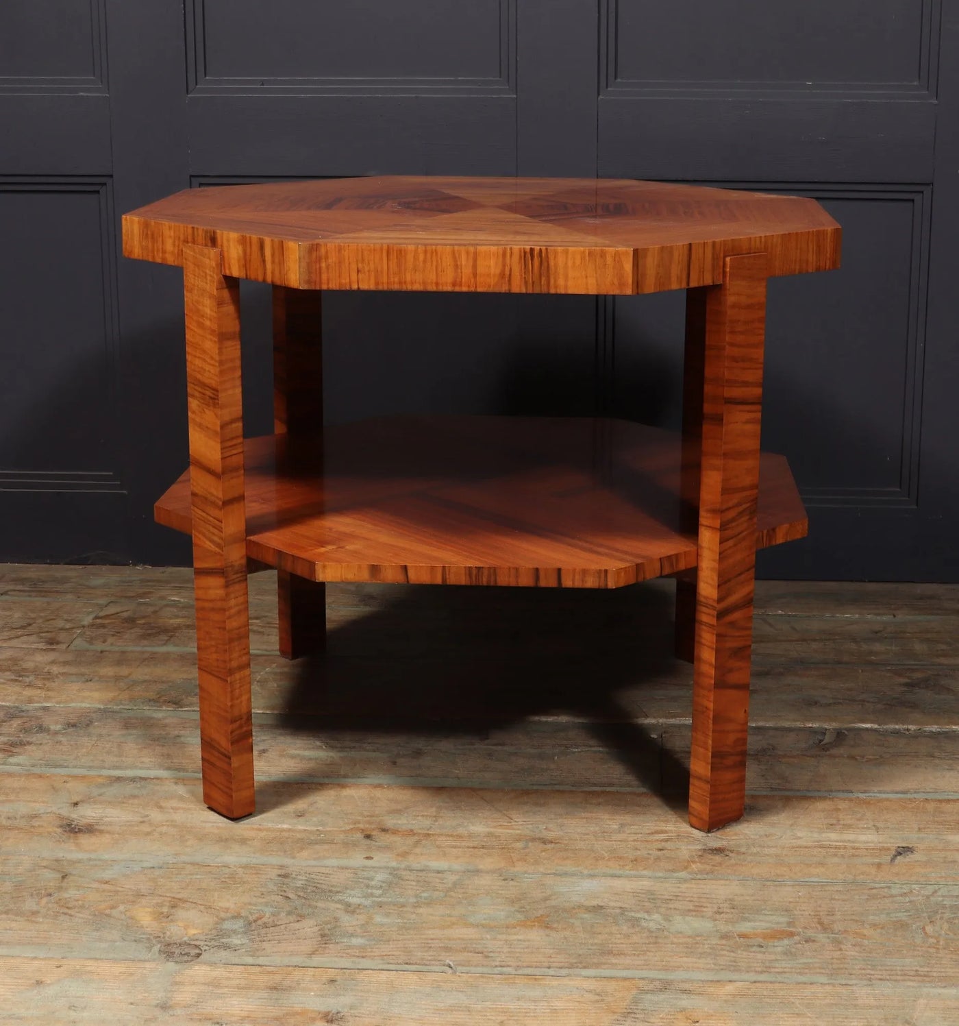 A French Art Deco Octagonal Coffee Table in Walnut