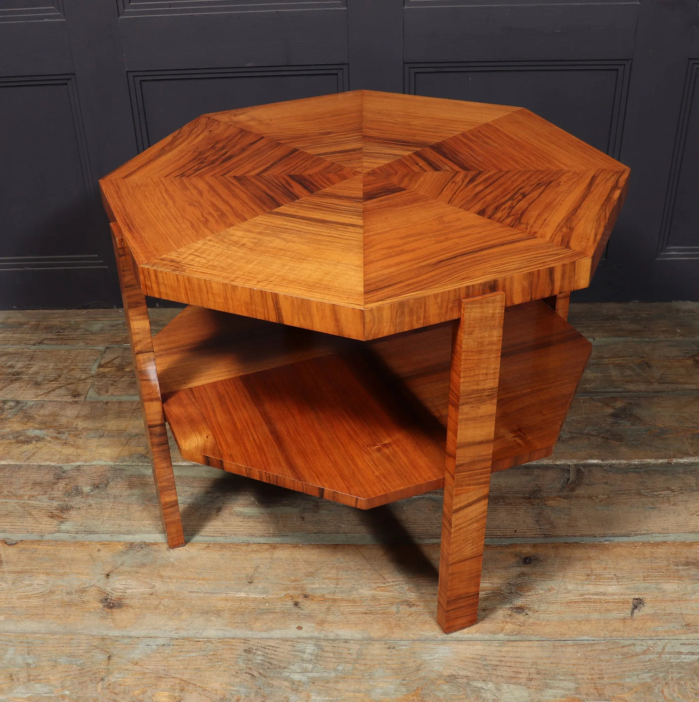 A French Art Deco Octagonal Coffee Table in Walnut