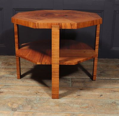 A French Art Deco Octagonal Coffee Table in Walnut