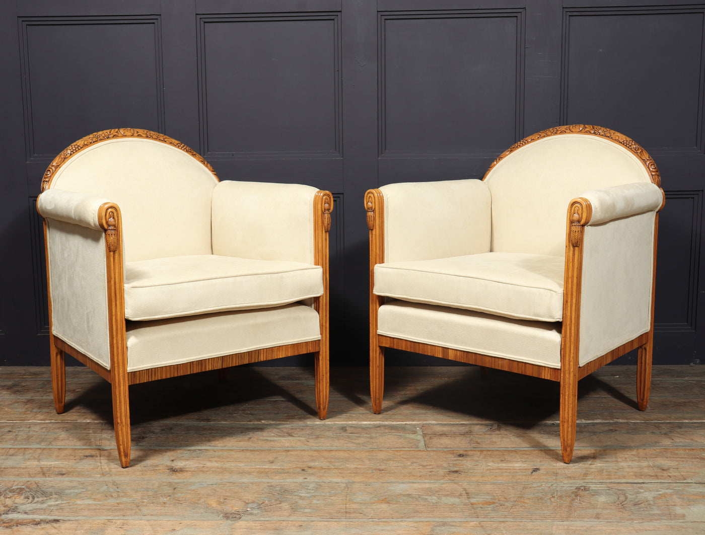 French Art Deco Armchairs by Paul Follot