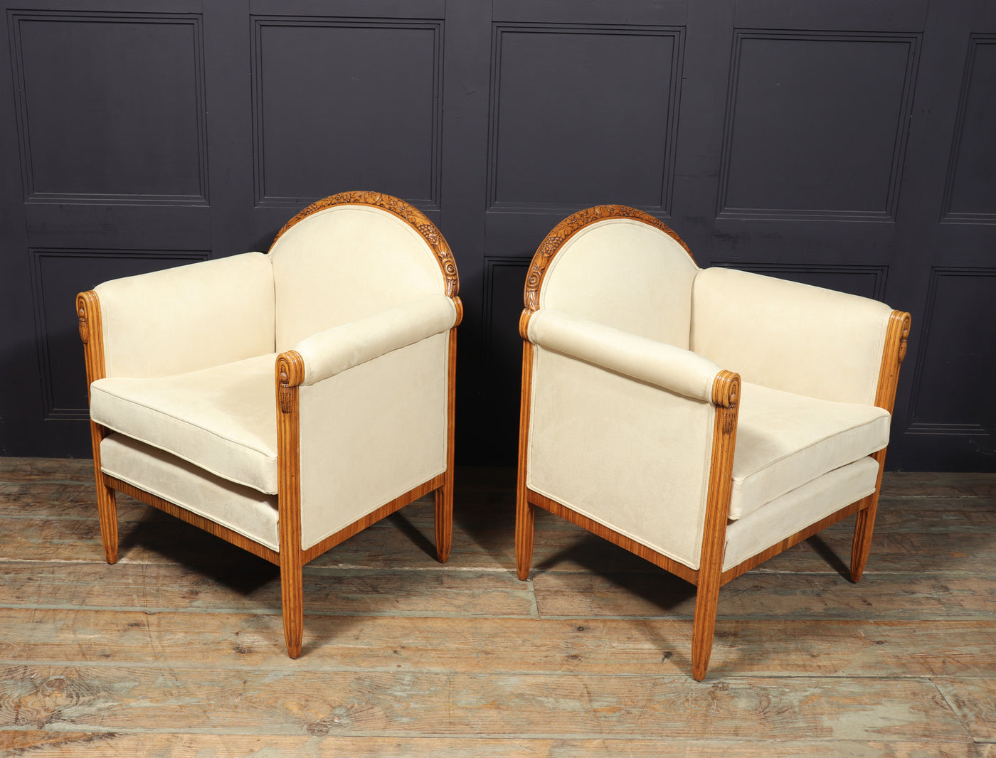 French Art Deco Armchairs by Paul Follot