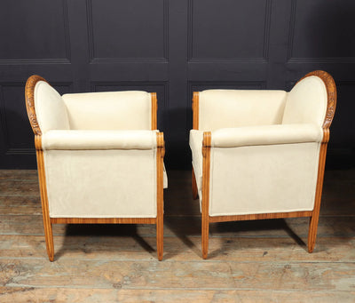 French Art Deco Armchairs by Paul Follot