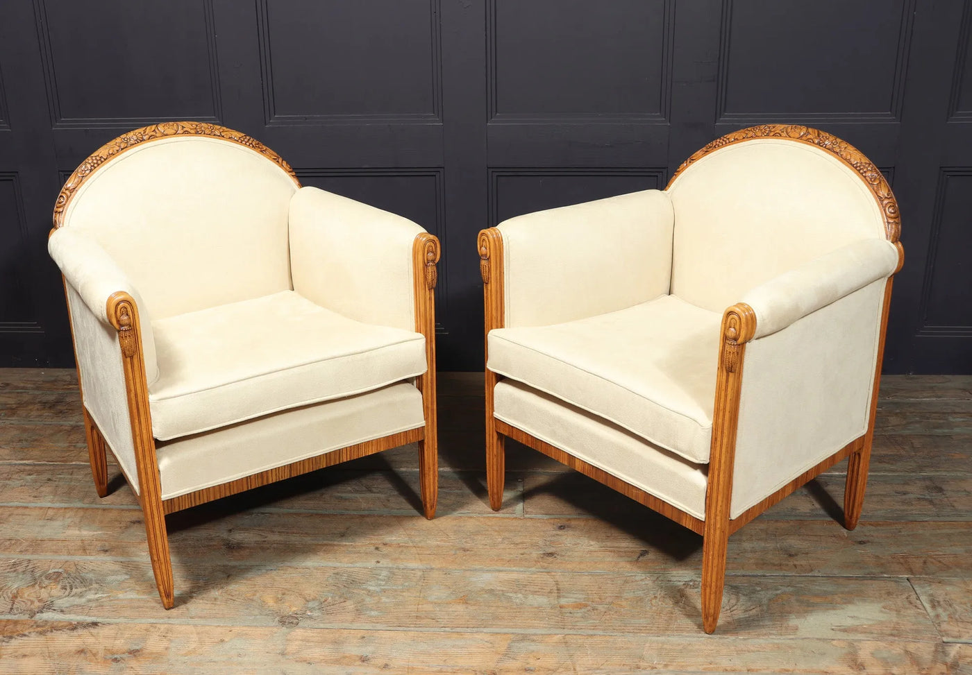 French Art Deco Armchairs by Paul Follot