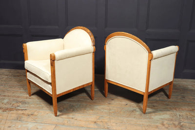 French Art Deco Armchairs by Paul Follot