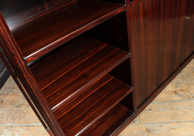 French Art Deco Macassar Ebony Library Bookcase by Louis Majorelle