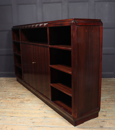 French Art Deco Macassar Ebony Library Bookcase by Louis Majorelle