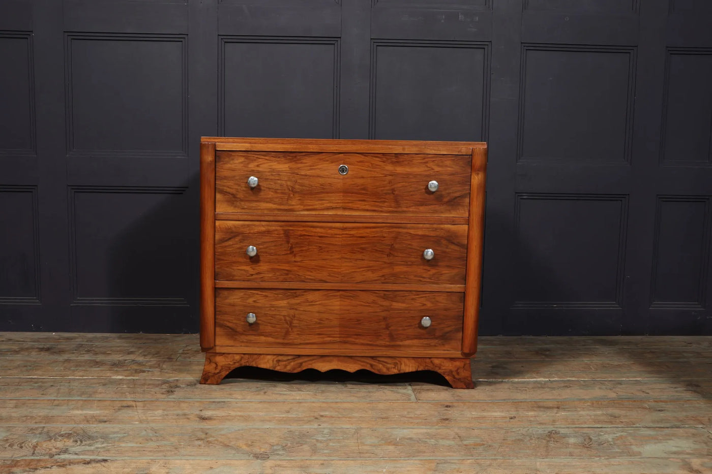 French Art Deco Walnut Chest of Drawers