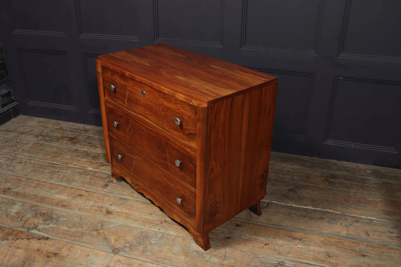 French Art Deco Walnut Chest of Drawers