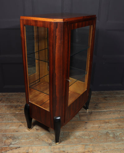French Art Deco display Cabinet in Rosewood