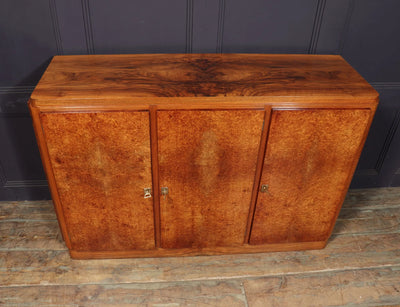 French Art Deco Sideboard in Amboyna and Walnut