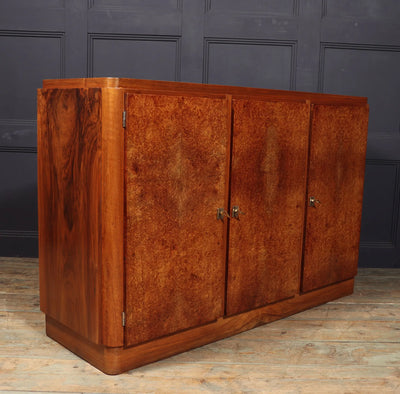 French Art Deco Sideboard in Amboyna and Walnut