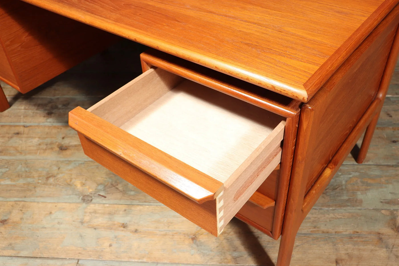 Danish Mid Century Teak Desk by Brouer