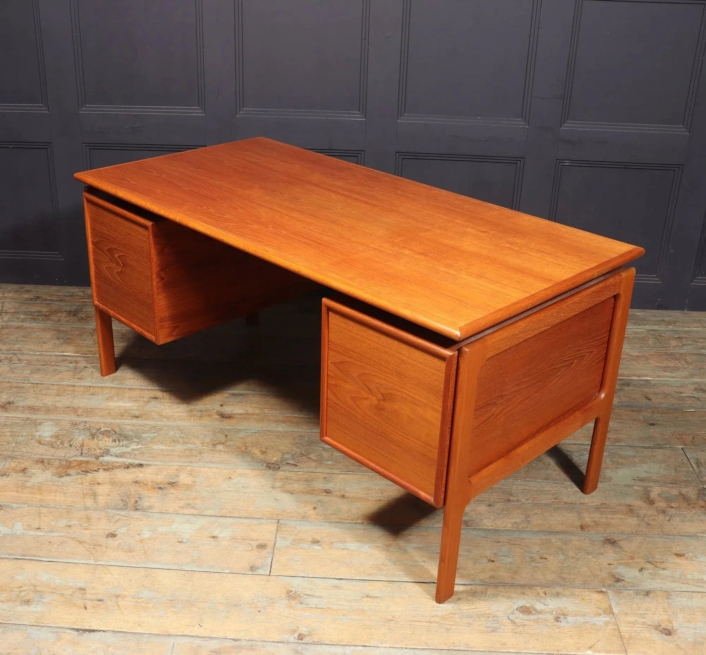 Danish Mid Century Teak Desk by Brouer