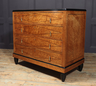 Art Deco Chest of Drawers in Birds Eye Maple