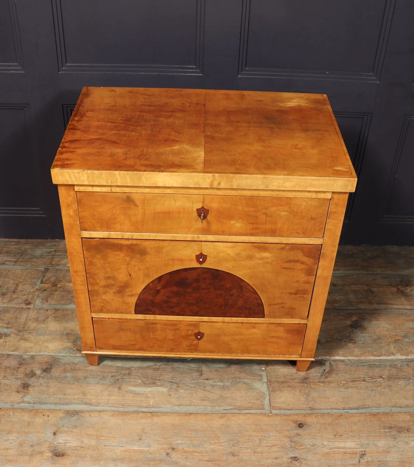 Biedermeier Satin Birch and Walnut Commode, Austria c1825