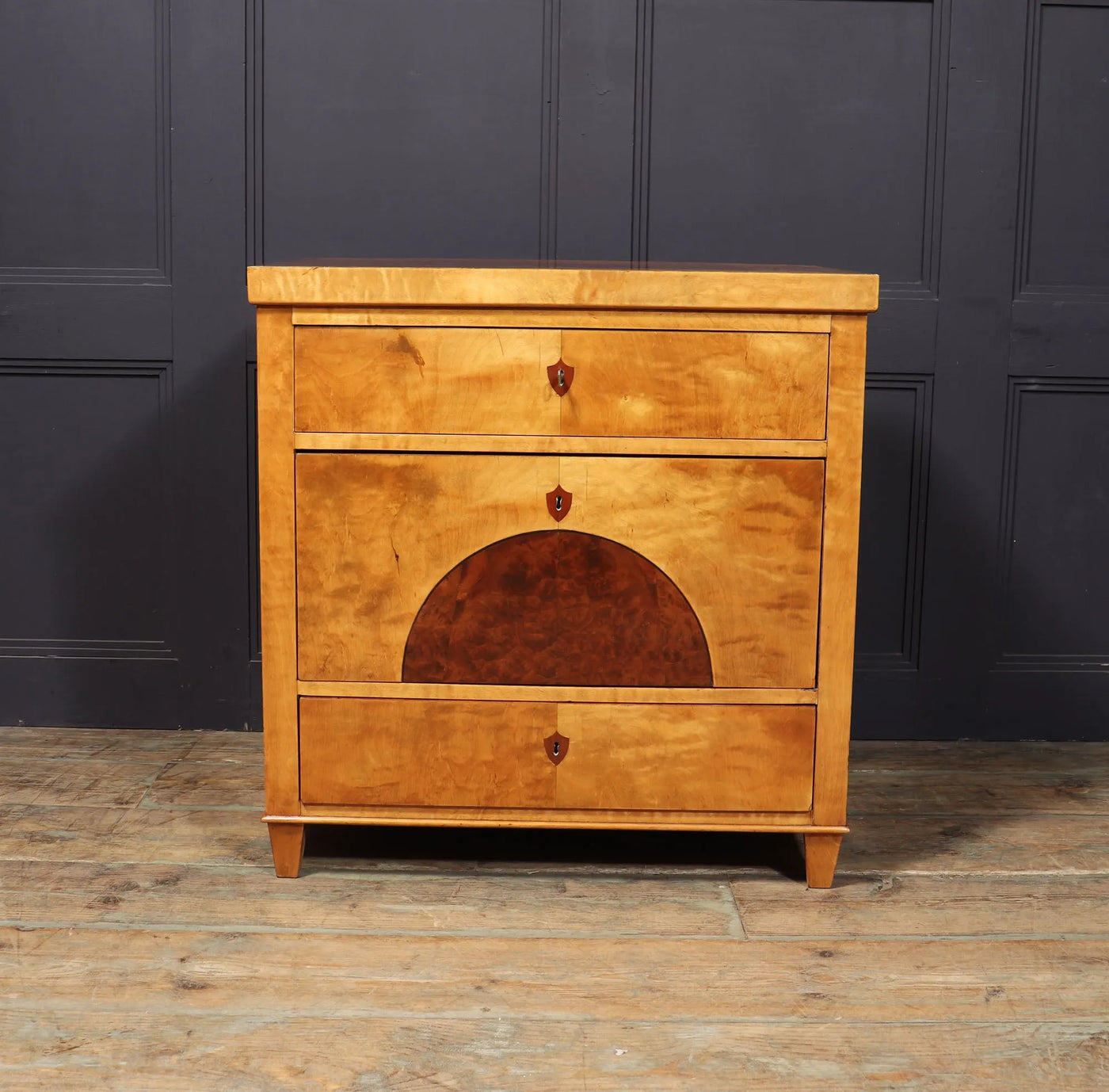 Biedermeier Satin Birch and Walnut Commode, Austria c1825