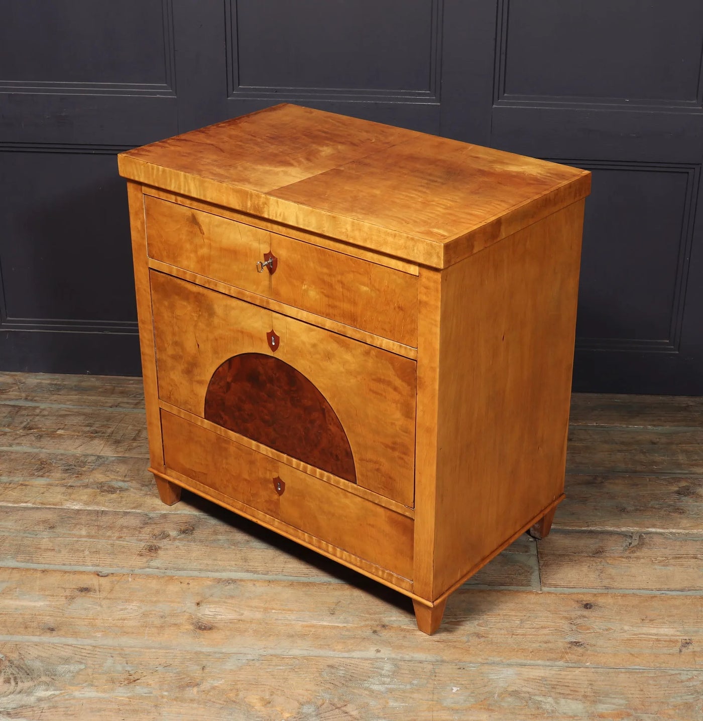 Biedermeier Satin Birch and Walnut Commode, Austria c1825