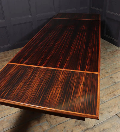 French Art Deco Dining Table in Macassar Ebony