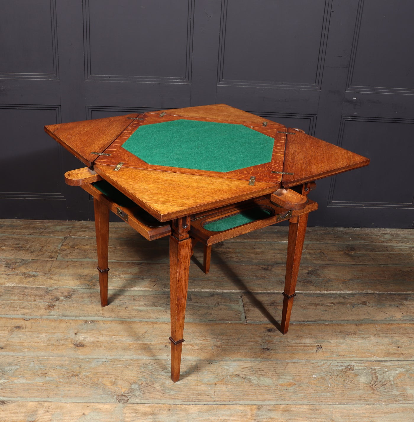 Arts And Crafts Oak Envelope Card Table