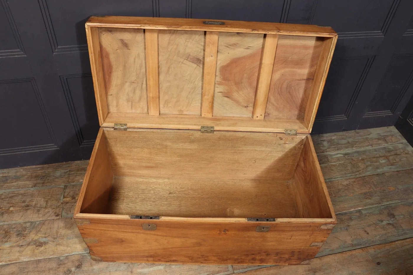 English Antique Camphor Wood Box