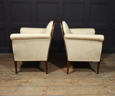 Pair of French Art Deco Armchairs by Paul Follot