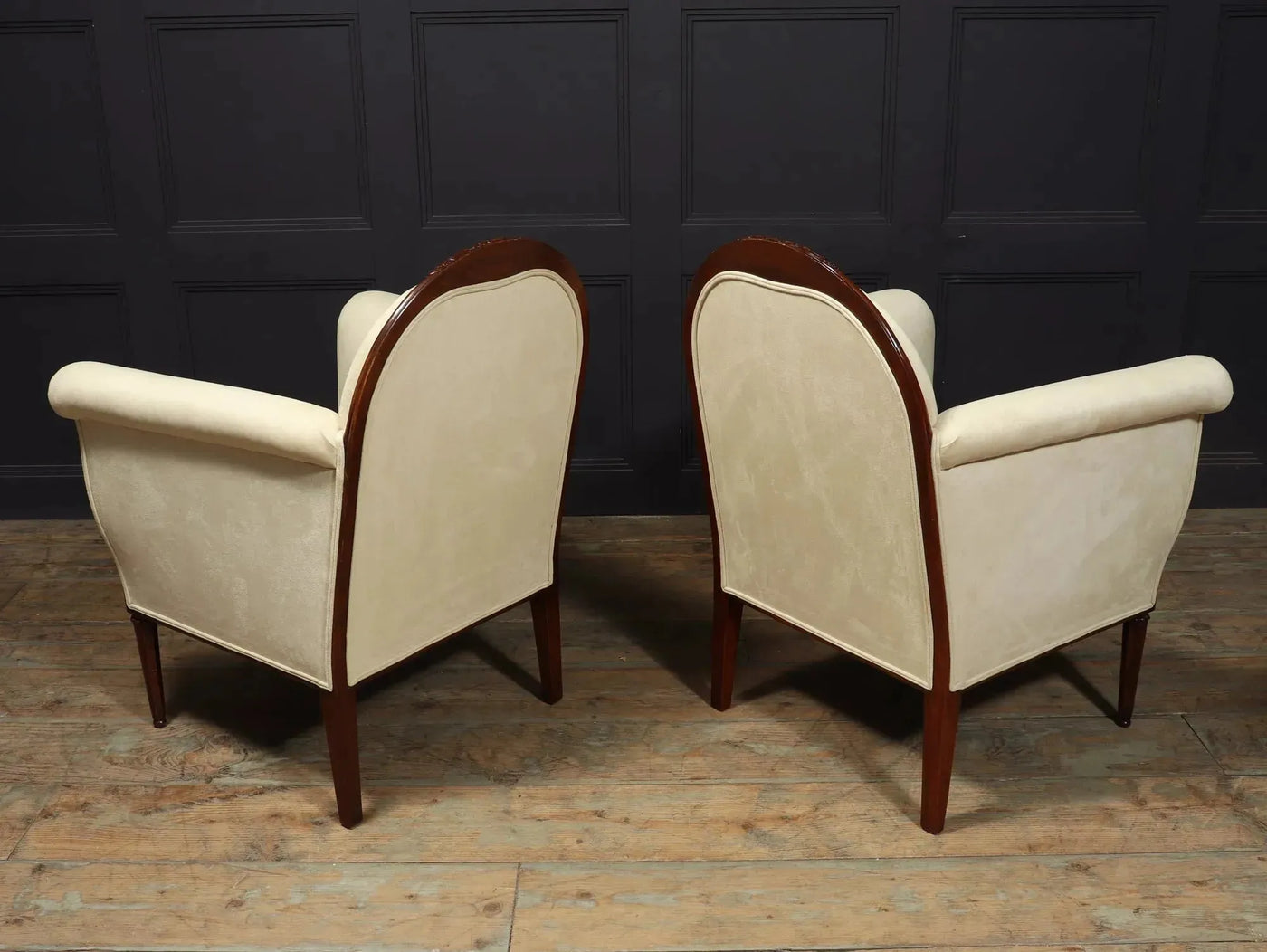 Pair of French Art Deco Armchairs by Paul Follot