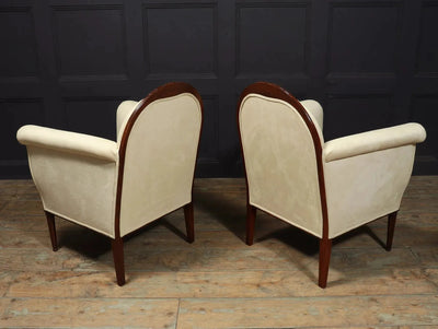 Pair of French Art Deco Armchairs by Paul Follot