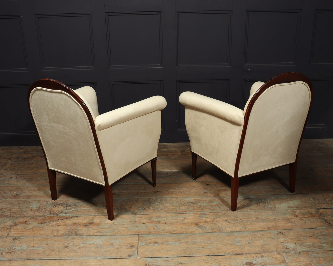 Pair of French Art Deco Armchairs by Paul Follot