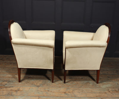 Pair of French Art Deco Armchairs by Paul Follot