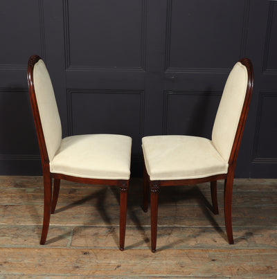 Pair of French art Deco Side Chairs by Paul Follot