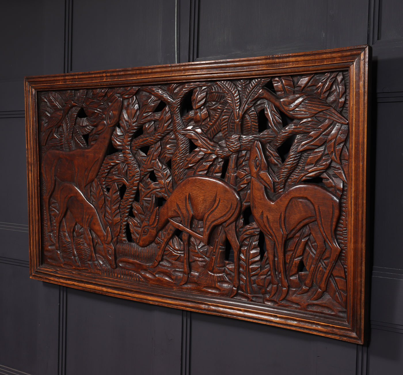 French Art Deco Pierced Carving wall Panel