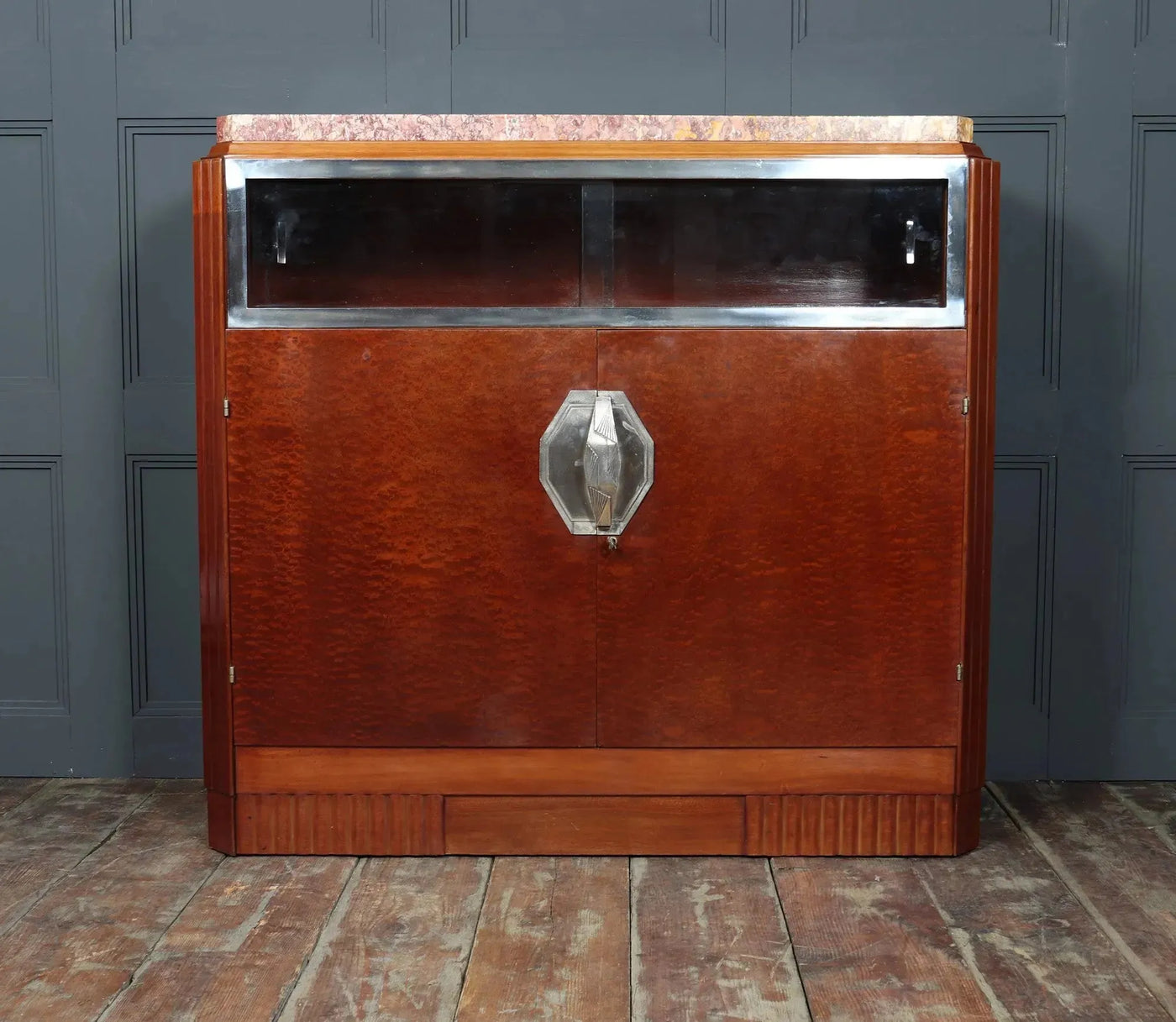 French Art Deco Cabinet in Pomelle Sapele