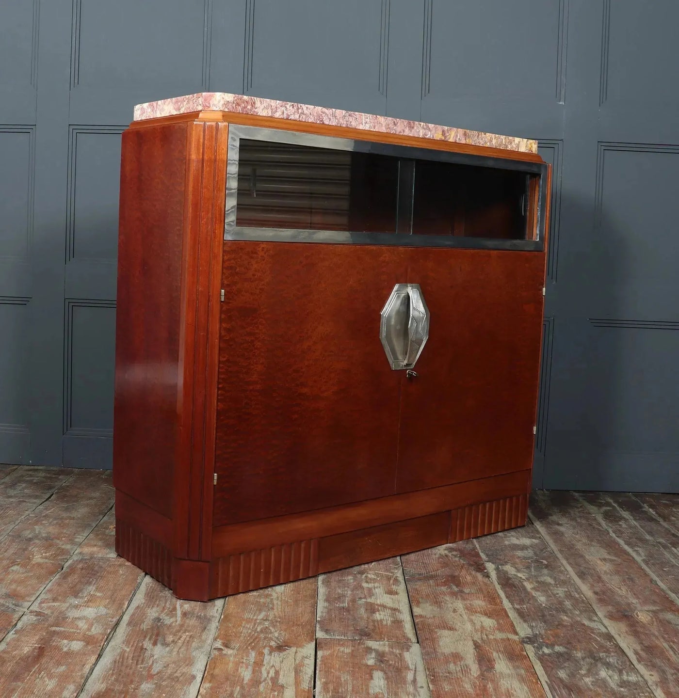 French Art Deco Cabinet in Pomelle Sapele