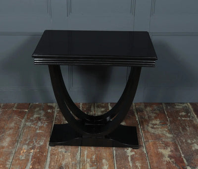 French Art Deco table in Ebonised Piano lacquer